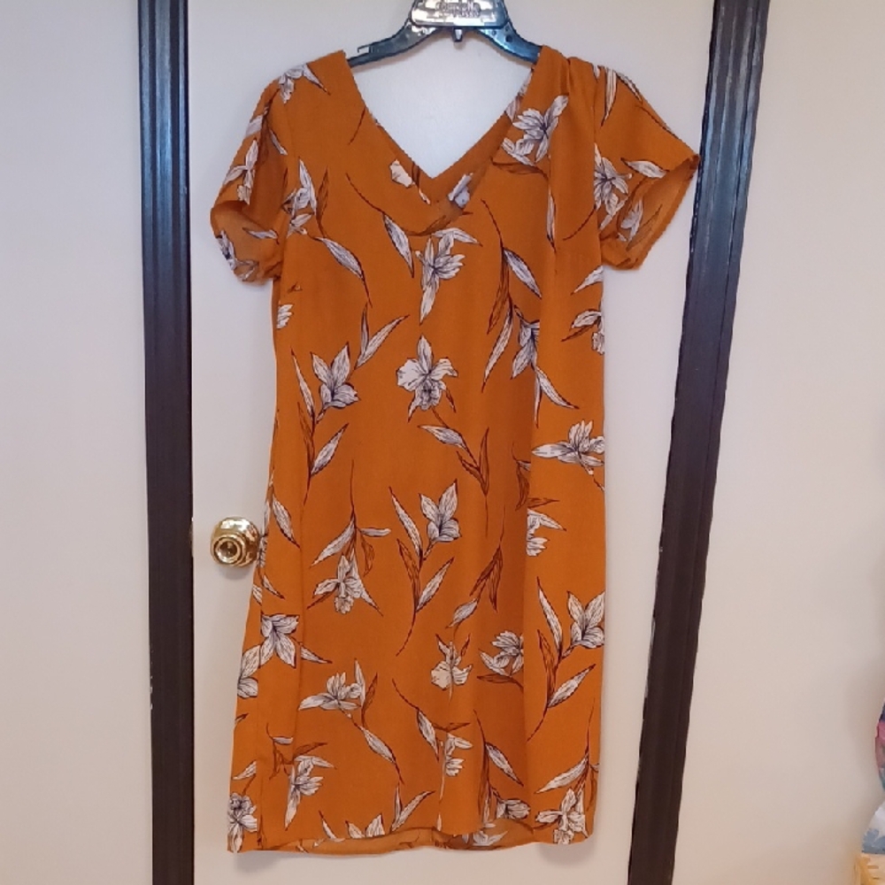 A New Day Caramel Colored Cap Sleeve Midi Sundress